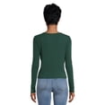 thumbnail image 3 of Self Esteem Juniors Lace Trim V-Neck Tee with Long Sleeves, 3 of 5