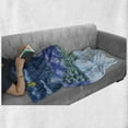 thumbnail image 5 of Christmas Soft Flannel Fleece Blanket, Print of Winter Scenery Snow on Pine Trees Full Moon New Year Themed, Cozy Plush for Indoor and Outdoor Use, 60" x 80", Blue Violet and Green, by Ambesonne, 5 of 5