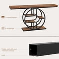 thumbnail image 4 of QinaQin 55-Inch Industrial Style Console Table, Four-Tier Round Base Entryway Table, Sofa Back Table, Narrow Entryway Side Table, Hallway Side Table, 4 of 8