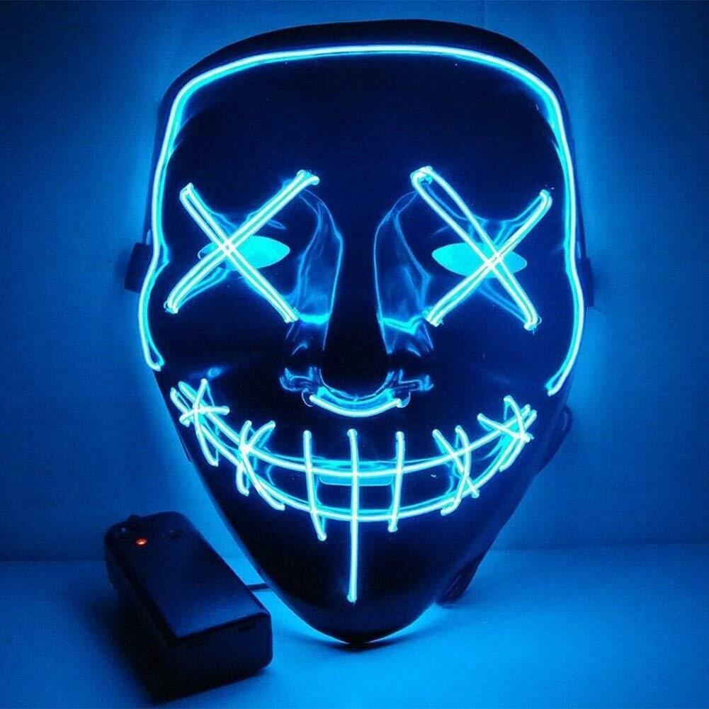 Azul la Navidad Cosplay Grimace Festival Party Show Halloween LED Máscaras Adultos LED Mask para la Fiesta de Disfraces
