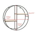 thumbnail image 6 of Wooden Iron Wall Shelf Wall-Mounted Storage Rack Organizer Holder Floating Shelves Display Home Decor Round Design, 6 of 7