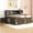 Antique brown, variant on Harper & Bright Designs Full Daybed with Storage Bookcase, Shelves and Drawers, Solid Wood Full Captain’s Bed Frame with Drawers for Bedroom, White