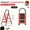 4 Steps Red Thickening350LBS, variant on Heavy-Duty 500lb Folding Step Ladder, Non-Slip Base & Grip, Foldable with Tool Rack - Portable for Garage, Warehouse, Construction (3/4/5 Step)