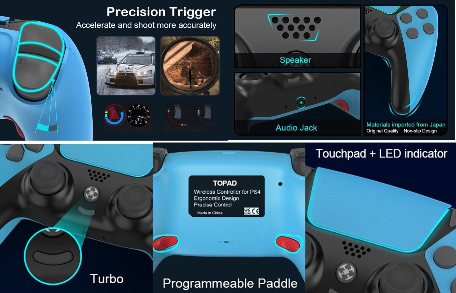 Topad ps4 controller sale