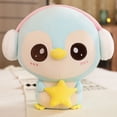 thumbnail image 1 of Heart-Beating Penguin Plush Toy Light Blue 20cm Stuffed Doll, 1 of 1