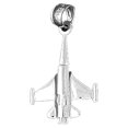 thumbnail image 1 of 18K White Gold 3D Airplane Pendant - 29 mm, 1 of 3