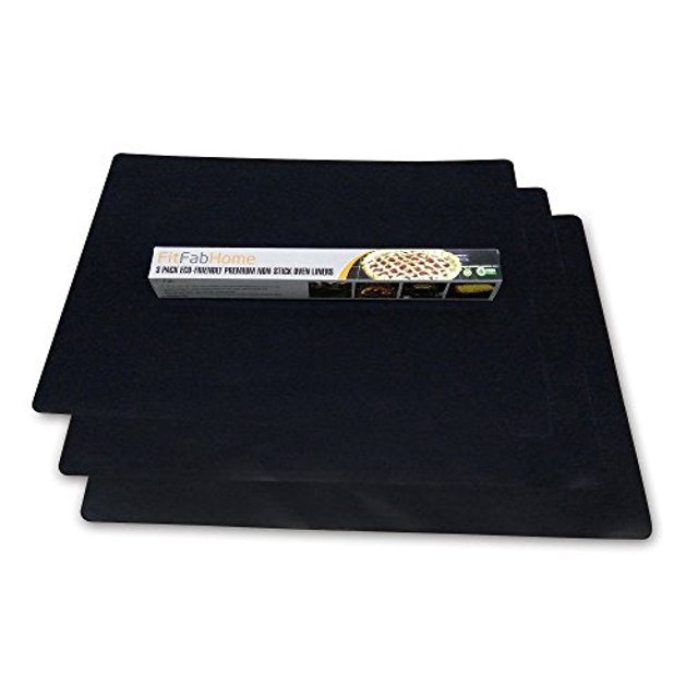 FitFabHome 3 Pack Large Non-Stick Oven Liners Certified BPA and PFOA Free FitFabHome NA