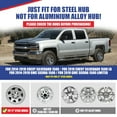 thumbnail image 6 of 4PCS/Set 17" Steel Wheel Skins Compatible with 2014-2018 Chevy Silverado 1500&GMC Sierra 1500,Hubcap Compatible with 2019 Silverado 1500 LD&GMC Sierra 1500 Limited,Snap-on Installation,Black Matte, 6 of 9