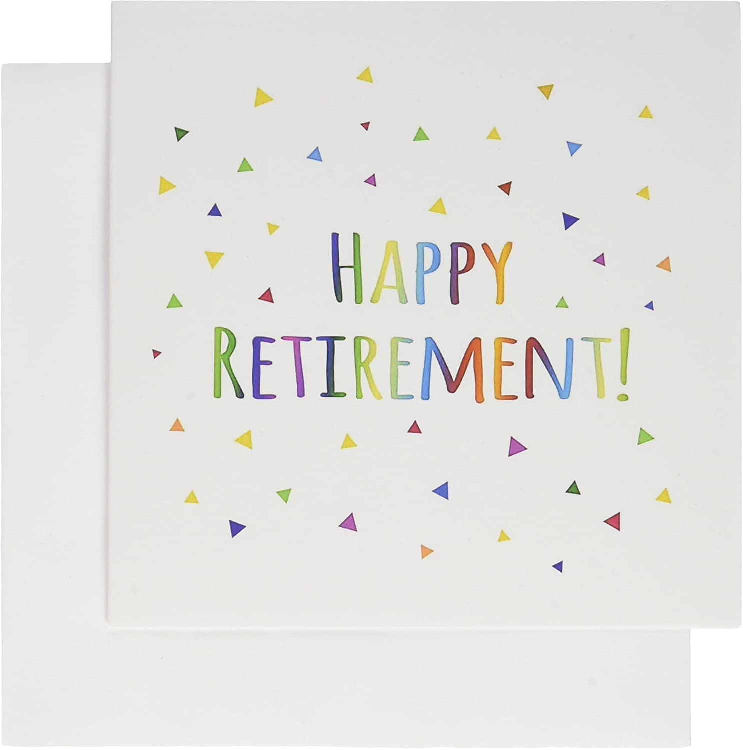 Happy Retirement Colorful Text Celebrating Retirement Greeting Cards