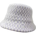 thumbnail image 5 of CoCopeaunts Bucket Hat for Women Chessboard Fisherman Hat Women's Warm Keeping Fashion Flat Top Small Brim Wool Bucket Cap, 5 of 8