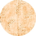 thumbnail image 1 of Ahgly Company Indoor Round Abstract Orange Modern Area Rugs, 3' Round, 1 of 4