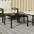 thumbnail image 2 of vidaXL Patio Furniture All-Weather Outdoor Metal Coffee Table for Garden Steel, 2 of 6