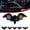 Multicolor, variant on Solar-Powered Bat Night Car Light, Cool Glow LED Projection Ambient Lamp with Vacuum Suction Cup, USB & Sun Charging Nighttime Vehicle Silhouette Sign Projector, Black