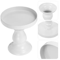 DEMACRIO Cake Stand Plate White Alloy Cupcake Holder Stand for Cake Store Users 1Pack 3.5x3.1x3.1in