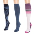thumbnail image 4 of MUK LUKS Women's 3 Pack Cotton Compression Knee-High Socks, 4 of 6