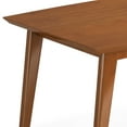 thumbnail image 3 of Simpli Home Draper SOLID HARDWOOD and Rubberwood 66 inch x 40 inch Rectangle Mid Century Modern Dining Table in Teak Brown, 3 of 10