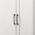 thumbnail image 4 of Coe 71 Inch Storage Cabinet Wardrobe with Swing Out Door- White Solid Wood, 4 of 6