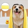 thumbnail image 1 of Minkissy Yellow Microfiber Dog Towel for Bathing Efficient Water Absorption and Quick Drying, 1 of 7