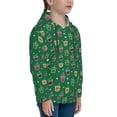 thumbnail image 3 of Lsque Milk Tea Patten Youth Hoodie Sweatshirt Pullover with Kangaroo Pocket Boys and Girls Hoodie Warm Hoodie for Kids-Large, 3 of 6
