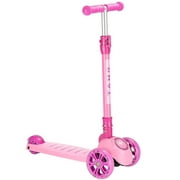 3-Wheel Kick Scooter for 3-12 age Kids Boys Girls,4 Adjustable Height Scooter,With 3 LED Flashing Wheels ,Easy to Carry