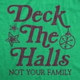 thumbnail image 2 of Mens Deck The Halls Not Your Family T Shirt Funny Christmas Party Holiday Graphic Tee Graphic Tees, 2 of 9