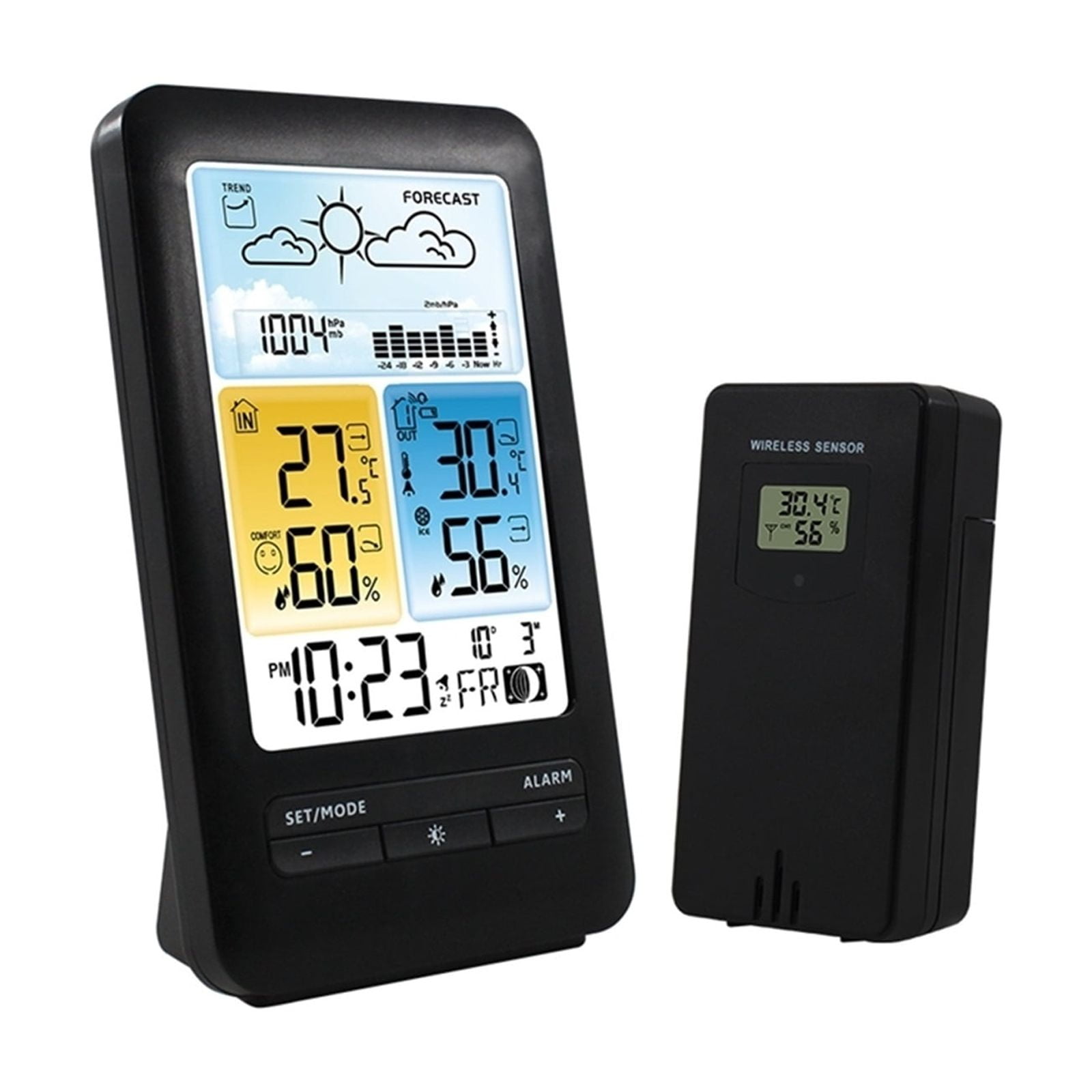 Wireless Digital LCD Weather Station Thermometer Hygrometer Table Electronic Barometer