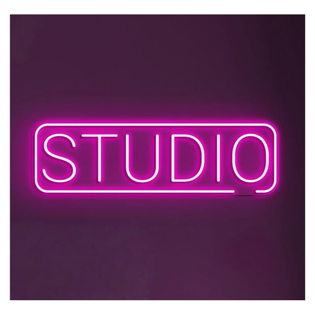 Letrero De Neón Para Estudio, Luz LED, Decoración Para Espacios Trabajo, Bar, Cafetería, Dormitorio, Salón Belleza, Hogar, Escaparate 45cm
