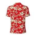 thumbnail image 4 of Rocae Lilies Flowers for Men's Short Sleeve Polo Shirt, Quick Drying Performance Moisture Wicking Sports Men's Golf Shirt Large, 4 of 9