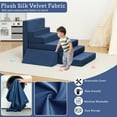 thumbnail image 4 of Yeshouse Sofá modular de espuma de alta densidad para niños, juego seccional de 8 piezas con fundas extraíbles, convertible, ideal para sala de juegos o dormitorio, 4 of 8