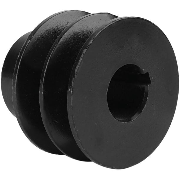 Polea de correa de hierro fundido de alta calidad, funcionamiento suave, baja vibración, ajuste fácil, polea de doble ranura para correa trapezoidal estándar, cubierta automática, construcción de