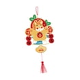 thumbnail image 1 of Colgante de papel rojo para la prosperidad del Año Nuevo 2026 con forma de caballo. Adorno de bendición. Poder, 1 of 4