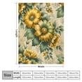 thumbnail image 4 of GOSMITH Lemon Yellow Hawaiian Tropical Hibiscus Hawaii Aloha Tropical Flowers Farmhouse Decorative Flannel Throw Blanket White, 4 of 6
