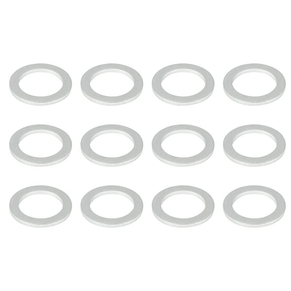 12pcs Durable M20 Silver Tone Oil Drain Plug Gaskets Replacement for Honda 90471-PX4-000