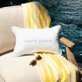 thumbnail image 5 of Sunbrella Sorra Home Indoor/Outdoor  Lumbar "Beach Please" Embroidered Pillow 20 x 13 x 6 in - Tan, 5 of 5