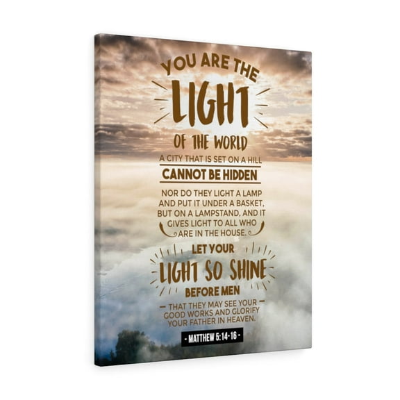 Scripture Walls Matthew 5:14-16 Let Your Light So Shine Bible Verse Canvas Christian Wall Art Ready to Hang Unframed