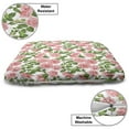 thumbnail image 3 of Peony Pet Bed, Repetitive Romantic Vintage Flower Leaves Illustration, Chew Resistant Pad for Dogs and Cats Cushion with Removable Cover, 24" x 39", Pink Olive Green, by Ambesonne, 3 of 4