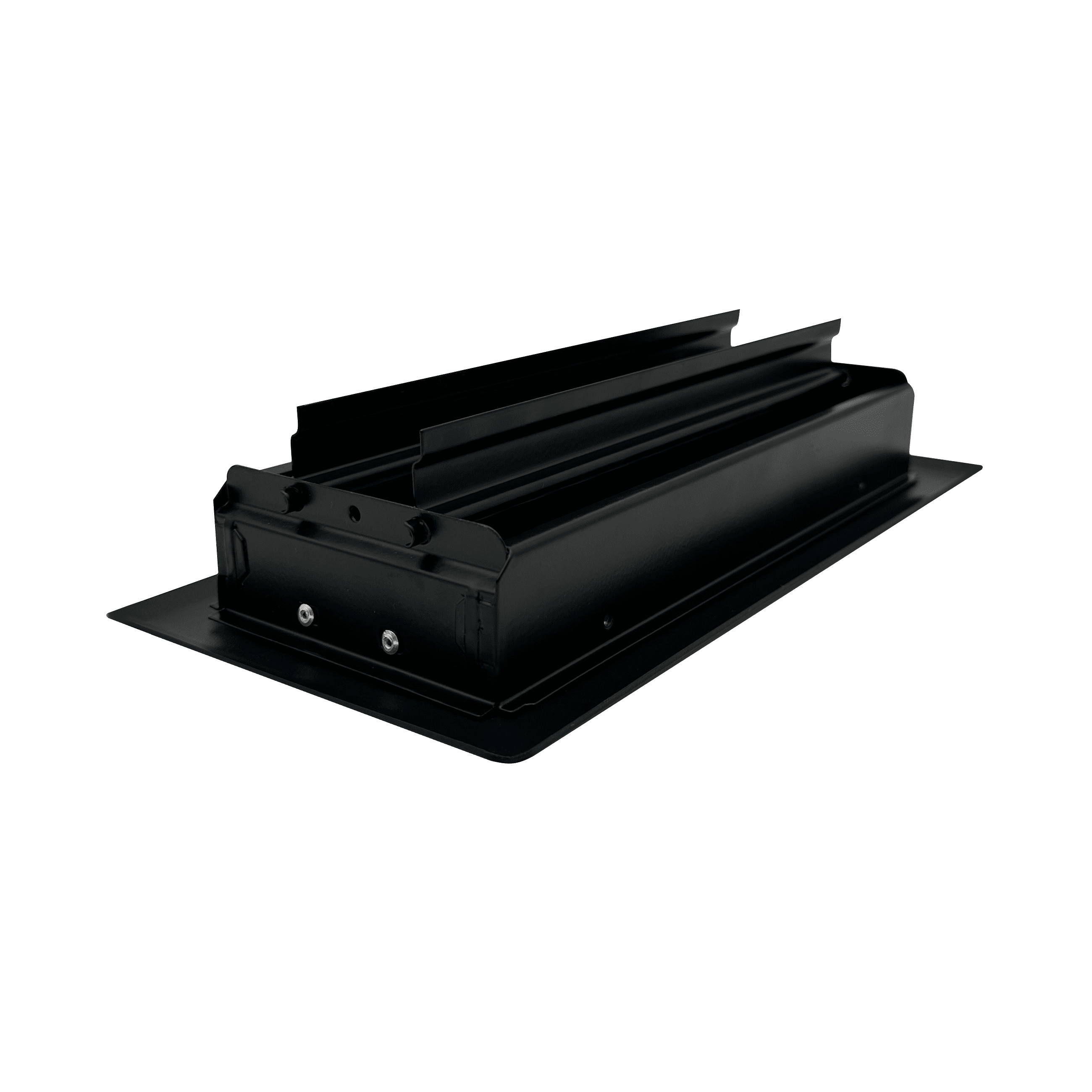5 PACK Sierra Grates Lattice Floor Register - 4 x 12 Hole Size - Cast Iron Black Finish