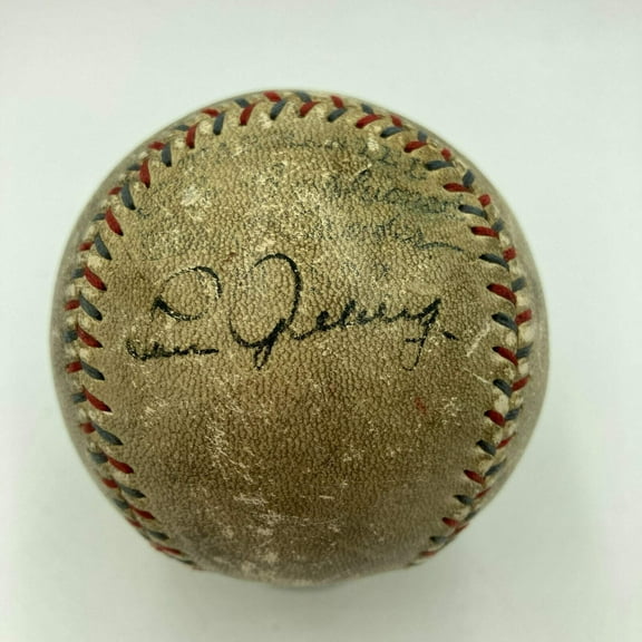 Babe Ruth  Lou Gehrig Dual Signed 1920's Official American League Baseball PSA