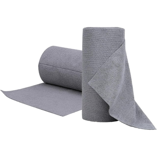 Paquete de 50 Rollo de Toallas de Microfibra Reutilizables - Ultraabsorbentes, Sin Pelusa y Sin Rayones para Cocina, Coche y Hogar – Rollo de Paños de Limpieza Multiusos (Gris 50Pcs)