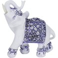 thumbnail image 6 of 14cm/5.5inch Elephant Figurines Model Household Resin Animal Figurine Simulation Cute Animal Statue Home Decoration Ornament for Home Decor, Table Living Room, Bedroom, Office(Blue Large), 6 of 18
