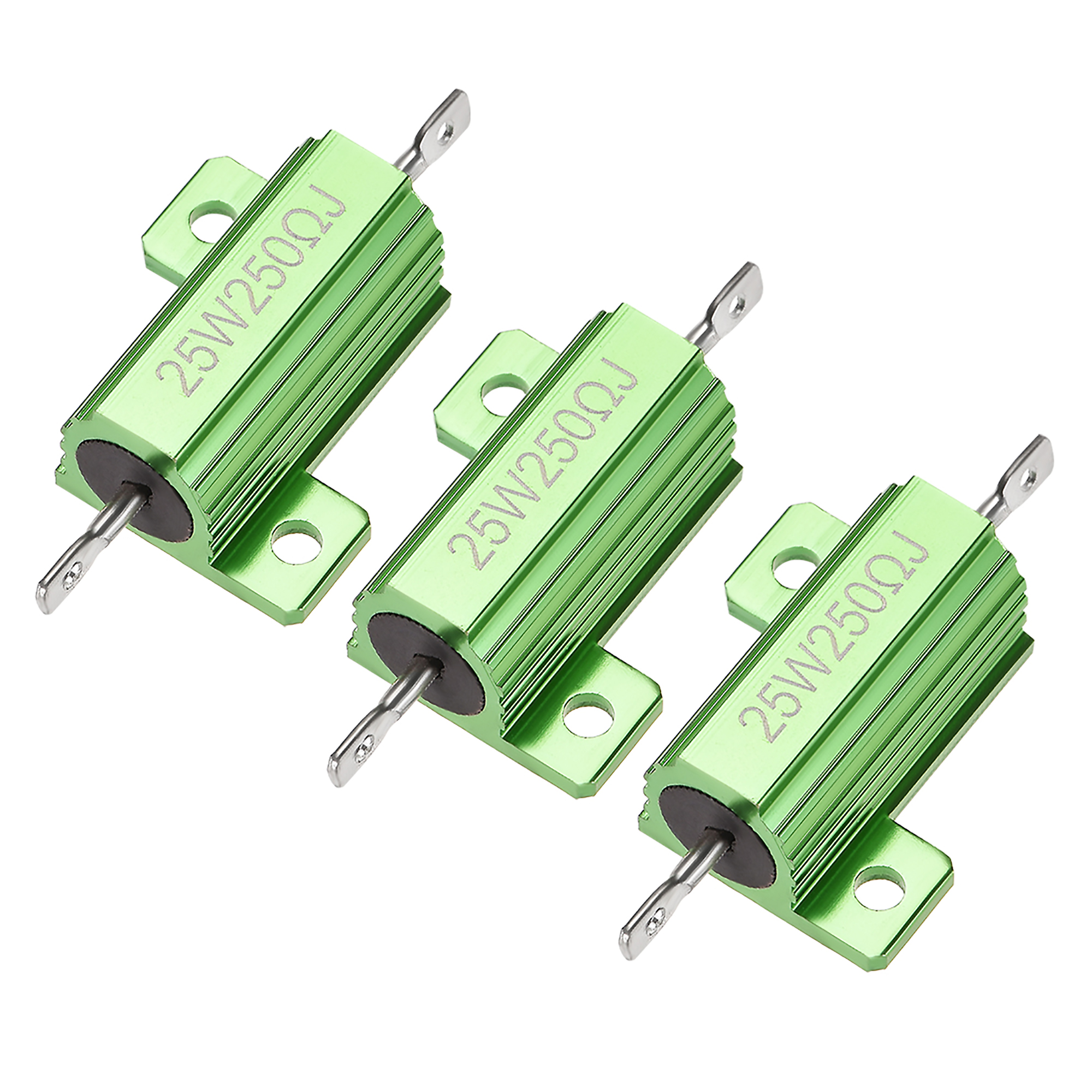 25W 250 Ohm 5 Aluminum Housing Resistor Chassis Mounted Aluminum Case Wirewound Resistor Load