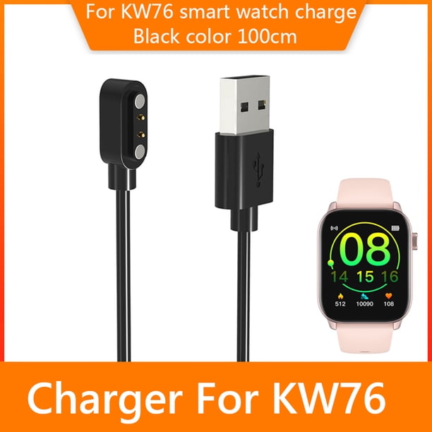 Cable de carga USB magnético de 100 cm, cable de cargador de reloj inteligente para KW76