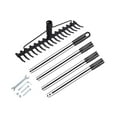 thumbnail image 1 of Telescopic Rake with Stainless Handle Steel 17 Prong Metal Head, Heavy Duty Ra.,, 1 of 4