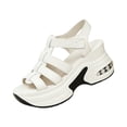 thumbnail image 3 of KEVCHE Womens Wedge Heel Closed Toe Hollow Cushion Platform Sandals with Velcro, Breathable Hollow Out Wedge Sandals, Adjustable Walking Shoes for Women, 3 of 5