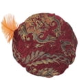 thumbnail image 4 of QSAWXQZ Men's Vintage Tudor Hat Brocade Flat Cap Medieval Headwear for Festival Free Size, 4 of 9