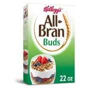 Kellogg's All Bran Buds Breakfast Cereal, 8 Vitamins and Minerals, High Fiber Cereal, Original, 22oz Box (1 Box)