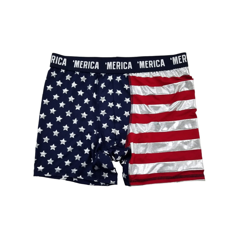 Bioworld - Mens 'Merica USA Patriot American Flag Lamé Underwear Boxer ...