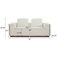 thumbnail image 2 of GDF Studio Modern 2-Seater Modular Sofa with Boucle Upholstery, Rubberwood Frame, Beige & Brown, 2 of 2