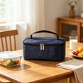 thumbnail image 5 of Large Insulated Lunch Bag Cooler Tote with Zipper Closure for Adults, Soft Lunch Box Cooler Bag with Top Handle for Men and Women, Portable Durable Lunch Tote Bag for Work Travel Office, 5 of 7