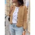 thumbnail image 2 of Womens 2023 Cardigan Sweaters Fall Open Front Button Down Long Sleeve Pockets Casual Chunky Knit Shirt Outerwear, 2 of 7
